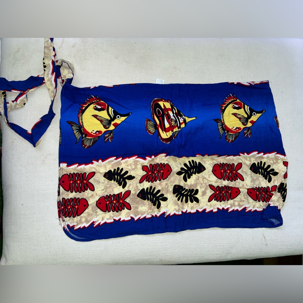 Big time | Vintage Y2K Fish Sarong Beach Wrap Skirt